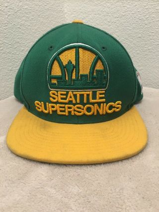 Seattle Supersonics Nba Hat Cap Snapback Vintage But