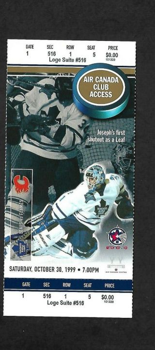 Nhl Ticket Stubs: 1999 - 00 Calgary Flames At Toronto Maple Leafs (2) October 30,