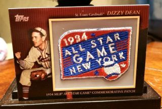 2010 Topps Dizzy Dean All Star Game Commemorative Patch 1934 Cardinals (1259)
