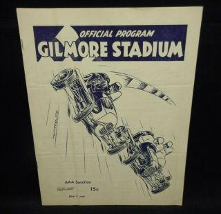 1947 Gilmore Stadium Gold Cup Midget Auto Racing Program 5/1/47