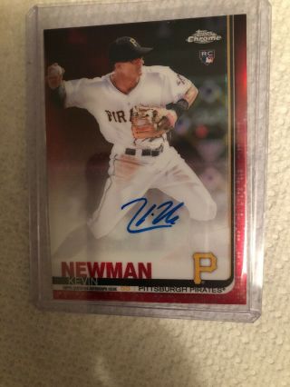 2019 Topps Chrome Kevin Newman Red Refractor Auto - 1/5