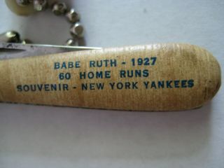 Babe Ruth 1927 NY Yankees 60 Home Runs Souvenir Baseball Bat/Ball Pen Knife 2