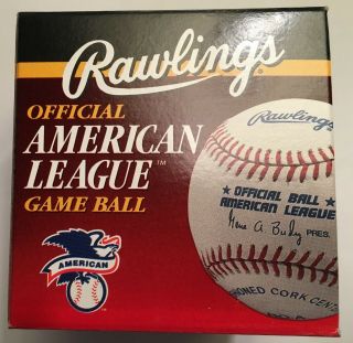 Rawlings Official American League Game Ball,  1992 - 1999, .