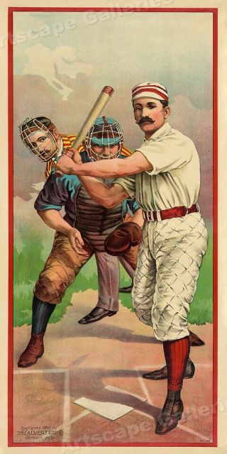 1890s Vintage Style Baseball Sports Poster - Huge 2 Ft X 4 Ft - 24x48
