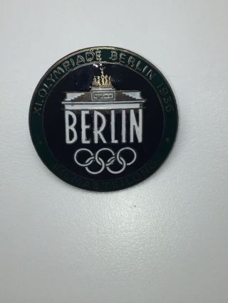 1936 Berlin Enameled Olympic Filmakers Propaganda Badge