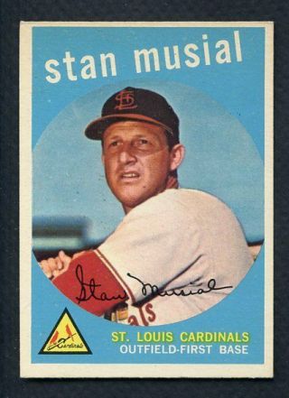 1959 Topps 150 Stan Musial Cardinals Ex - Mt 365069 (kycards)