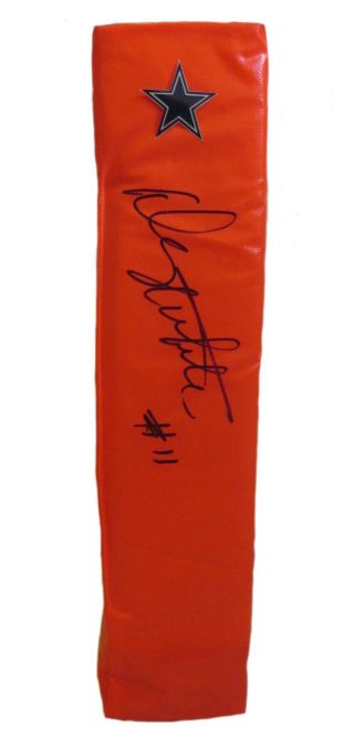 Danny White Dallas Cowboys Autographed Signed Football End Zone Td Pylon Proof