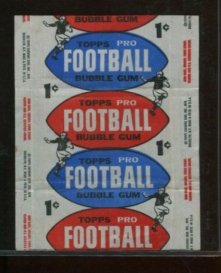 1957 Topps Football One Cent Wax Pack Wrapper