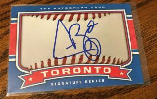 Cavan Biggio Toronto Blue Jays Signed Auto Autograph Card Mlb Debut Craig 