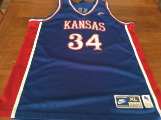 Retro Nike Kansas Jayhawks Paul Pierce 1995 College Basketball Jersey Mens Large