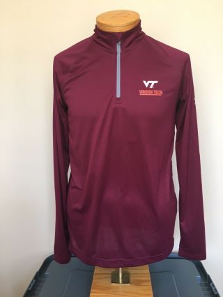 Virginia Tech Hokies Under Armour Heat Gear Loose Fit 1/4 Zip Pullover Mens S