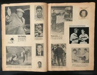 1947 - 1948 Baseball Scrapbook Babe Ruth Jackie Robinson Joe Dimaggio Mel Ott