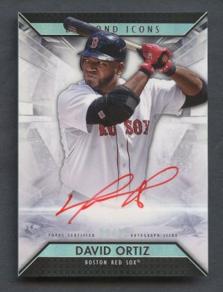 2019 Topps Diamond Icons David Ortiz Red Ink Signed Auto 9/25 Boston Red Sox