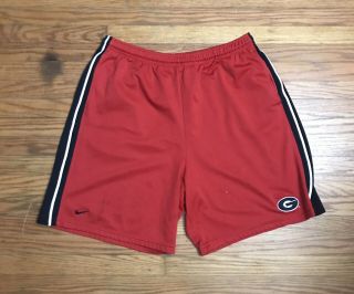 Men’s Nike Team Red Georgia Bulldogs Basketball Athletic Shorts Size Large