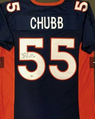 Bradley Chubb Signed Jersey Denver Broncos Beckett Certified Autographed Auto