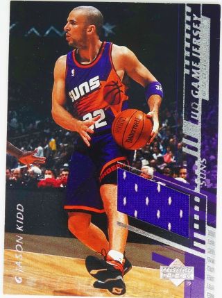 2000 Upper Deck Jk - C Phoenix Suns Jason Kidd Game Jersey Basketball Card O556