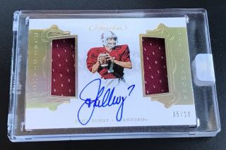 John Elway 2018 Panini Flawless Dual Jersey Autograph /20 Stanford Auto