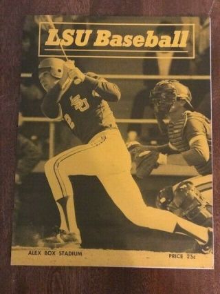 1984 Lsu Baseball Game Program Vs.  Mississippi State