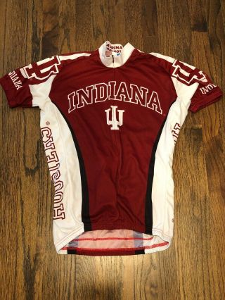 Indiana Hoosiers Jersey Cycling Bike Shirt Ex Con Fast Ship 7193