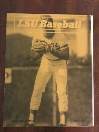 1984 Lsu Baseball Game Program Vs.  Usl (southwestern Louisiana)