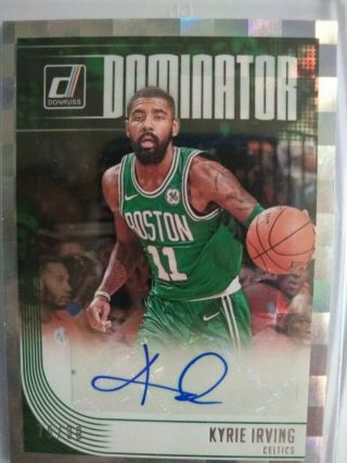 2018 - 19 Donruss Dominator Kyrie Irving Auto Autograph 75/99 Celtics