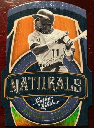 2019 Panini Leather And Lumber Naturals Holo Gold 4 Barry Larkin 4/10 Reds