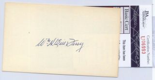 W.  H.  Bill Terry (d.  1989) Giants Hof Signed Index Card - Jsa