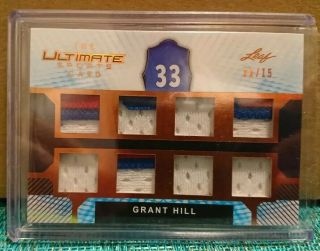 Grant Hill 2019 Leaf Ultimate Sports 8 Patch D 11/15 Detroit Pistons