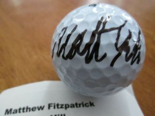 Matthew Fitzpatrick Signed Bridgestone Golf Ball