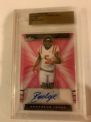 2019 Leaf Metal Pre - Production Proof Demarkus Lodge Auto Clear Pink 1/1