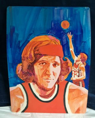 1975 Instructional Aids Nba Basketball Bill Walton Lithograph Poster
