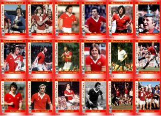 Manchester United 1977 Fa Cup Winners Football Trading Cards