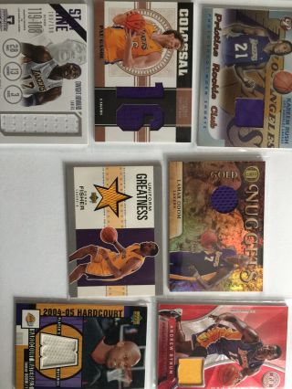 Lakers Basketball Jersey Cards (pau Gasol,  Dwight Howard,  Andrew Bynum,  L.  Odom)