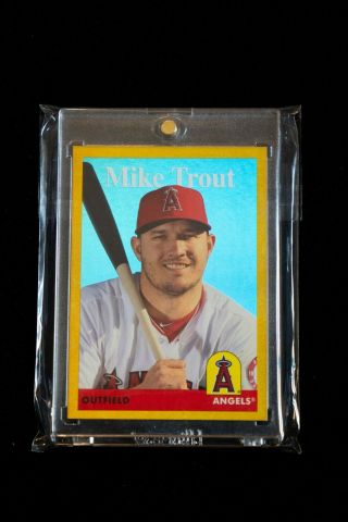 2019 Topps Archives Mike Trout Gold Parallel True 1/1 (1 Of 1)