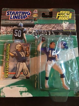 Peyton Manning Colts Vintage 1999 Rookie Starting Lineup Figure With Card Nib