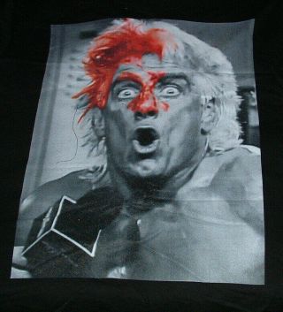 Ric Flair T Shirt L Crimson Mask Bloody Nwa Mid Atlantic Wrestling