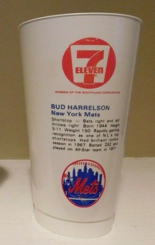 1972 7 - 11 Slurpee Cup Bud Harrelson York Mets 2