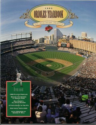 1993 Baltimore Orioles Yearbook - An All - Star Season - Stadium Cover