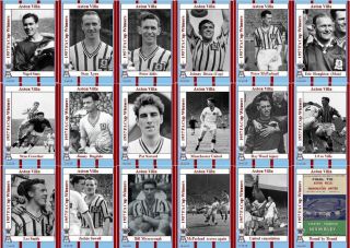 Aston Villa 1957 Fa Cup Winners Football Trading Cards
