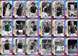 Aston Villa 1977 Football League Cup Final Winners Football Trading Cards