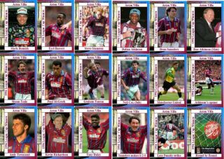 Aston Villa 1994 Football League Cup Final Winners Football Trading Cards