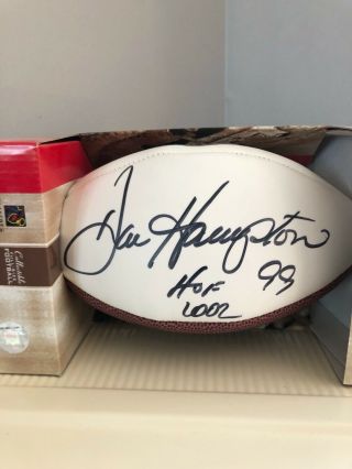 DAN HAMPTON SIGNED NFL FOOTBALL CHICAGO BEARS HOF 4