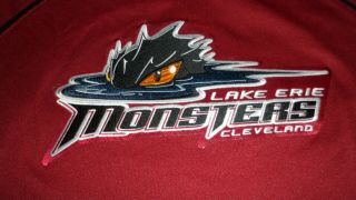 Cleveland Lake Erie Monsters Red CCM Youth Size L/XL AHL Hockey Jersey 2
