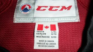 Cleveland Lake Erie Monsters Red CCM Youth Size L/XL AHL Hockey Jersey 3