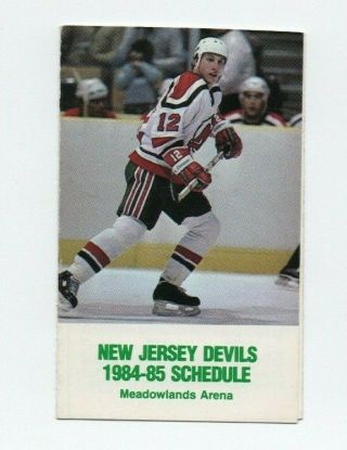 1984 - 85 Jersey Devils Pocket Schedule (sked)