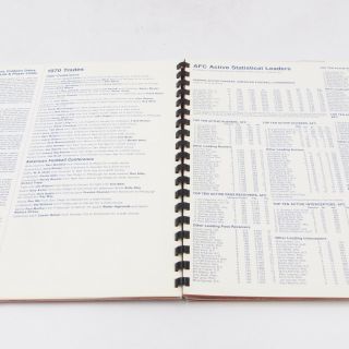 American Football Conference Media Information Book from 1970 5