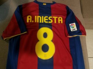 Barcelona soccer jersey Andres Iniesta 8Season 2007 size L conditi 2