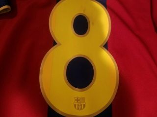 Barcelona soccer jersey Andres Iniesta 8Season 2007 size L conditi 3