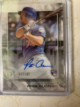2019 Topps Tribute Peter Alonso Rc Auto 43/199 Mets