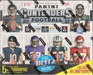 (1) 2017 Panini Playoff Contenders Football Hobby Box - Factory